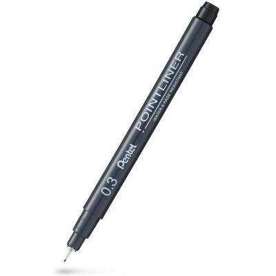 Fineliner PENTEL Pointliner 0,3mm svart Fineliner PENTEL Pointliner 0,3mm svart