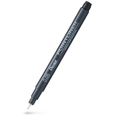 Fineliner PENTEL Pointliner 0,05mm svart Fineliner PENTEL Pointliner 0,05mm svart