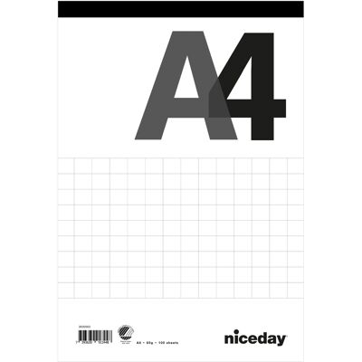 Niceday Perforerat block A4 100blad rutat Niceday Perforerat block A4 100blad rutat