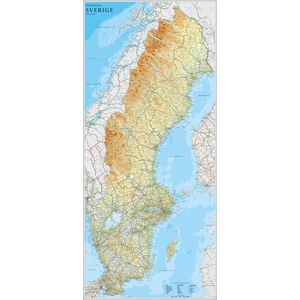 Kartförlag Sverigekarta 1:9 milj. 790 x 1760 mm Kartförlag Sverigekarta 1:9 milj. 790 x 1760 mm