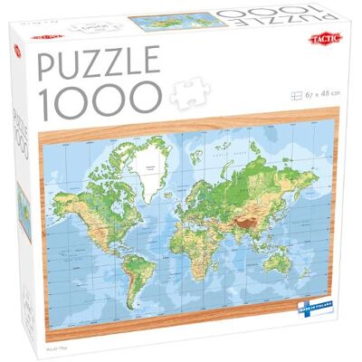 TACTIC Pussel Världskarta 1000 bitar TACTIC Pussel Världskarta 1000 bitar