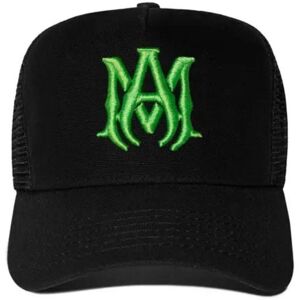 Pertemba FR - Apparel Amiri Unisex Vuxen Broderad Logotyp Truckerkeps One Size svart/grön Pertemba FR - Apparel Amiri Unisex Vuxen Broderad Logotyp Truckerkeps One Size svart/grön