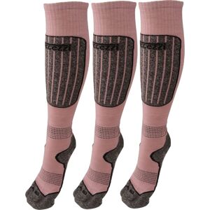 Accezzi Merino 20, Skidstrumpor, Dam, 3 par, Rosa 35-38