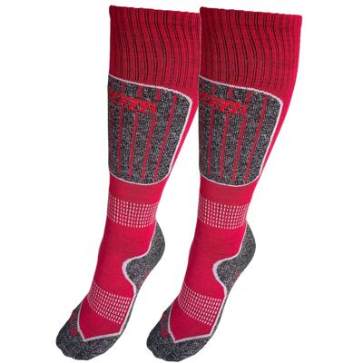 Accezzi Merino 20, Skidstrumpor, 2 par, Junior, Röd 31-34 Accezzi Merino 20, Skidstrumpor, 2 par, Junior, Röd 31-34