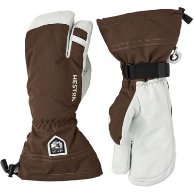 Hestra Army Leather Heli Ski, 3-finger Skidhandskar, Brun 11 Hestra Army Leather Heli Ski, 3-finger Skidhandskar, Brun 11