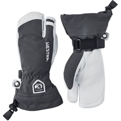 Hestra Army Leather Heli Ski, 3-finger Skidhandskar, Junior, Grå 6 Hestra Army Leather Heli Ski, 3-finger Skidhandskar, Junior, Grå 6
