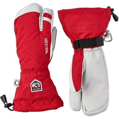 Hestra Army Leather Heli Ski, 3-finger Skidhandskar, Röd 9 Hestra Army Leather Heli Ski, 3-finger Skidhandskar, Röd 9