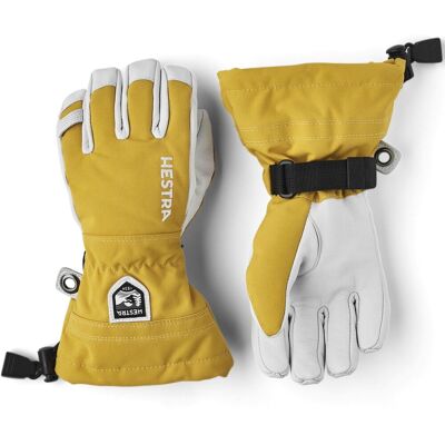 Hestra Army Leather Heli Ski Jr, Skidhandskar, Junior, Gul 6 Hestra Army Leather Heli Ski Jr, Skidhandskar, Junior, Gul 6