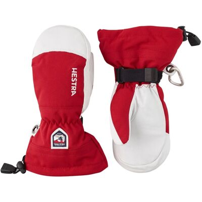 Hestra Army Leather Heli Ski Jr, Skidvantar, Junior, Röd 7 Hestra Army Leather Heli Ski Jr, Skidvantar, Junior, Röd 7