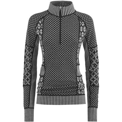 KARI TRAA Smekker Half Zip Svart - Långärmad merinoullbaslager KARI TRAA Smekker Half Zip Svart - Långärmad merinoullbaslager