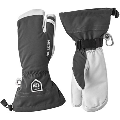 Hestra Army Leather Heli Ski, 3-finger Skidhandskar, Grå 9 Hestra Army Leather Heli Ski, 3-finger Skidhandskar, Grå 9