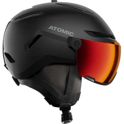 Atomic Savor Visor Stereo, Skidhjälm Med Visir, Svart 55-59 Atomic Savor Visor Stereo, Skidhjälm Med Visir, Svart 55-59