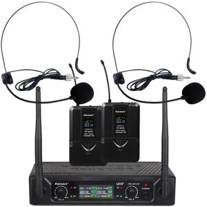 Karsect JRU-521LD/PT-527C/HT-11A - 2 headsetmikrofoner - metallhus - trådlöst headsetmikrofonsystem Karsect JRU-521LD/PT-527C/HT-11A - 2 headsetmikrofoner - metallhus - trådlöst headsetmikrofonsystem