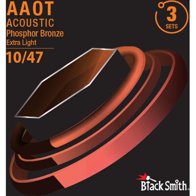 BlackSmith AAPB-1047-3P westerngitarr-strängar, 010-047 (3 pack) BlackSmith AAPB-1047-3P westerngitarr-strängar, 010-047 (3 pack)