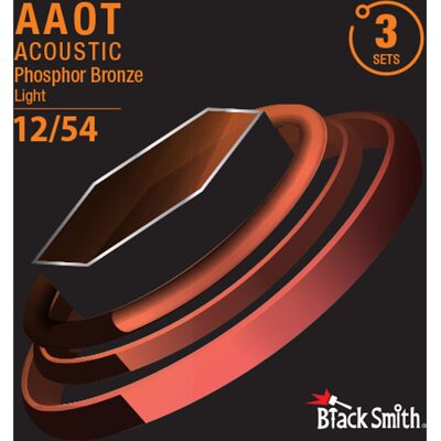 BlackSmith AAPB-1254-3P westerngitarr-strängar, 012-054 (3 pack) BlackSmith AAPB-1254-3P westerngitarr-strängar, 012-054 (3 pack)