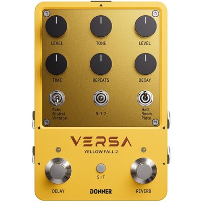 Donner Versa Yellow Fall 2 gitarr-effektpedal Donner Versa Yellow Fall 2 gitarr-effektpedal