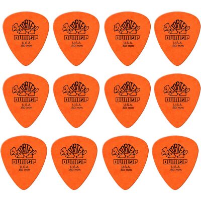 Dunlop Tortex Standard 0,60 mm plektrum (12 st.) Dunlop Tortex Standard 0,60 mm plektrum (12 st.)