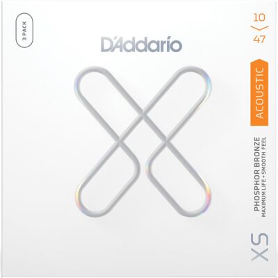 D'Addario XSAPB1047 3 Pack westerngitarrsträngar,010-047 D'Addario XSAPB1047 3 Pack westerngitarrsträngar,010-047