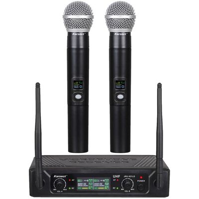 Karsect JRU-521LD/HT-527C trådlöst-set 2 x handhållt mikrofon Karsect JRU-521LD/HT-527C trådlöst-set 2 x handhållt mikrofon