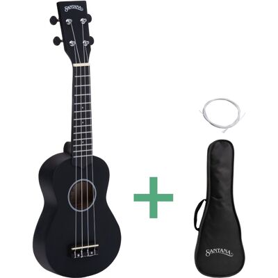 Santana U01 SBK ukulele svart Santana U01 SBK ukulele svart