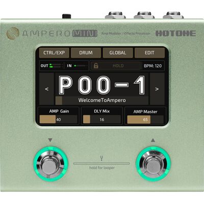 Hotone MP-50MC Ampero Mini gitarr-multieffekt-pedalbord matcha Hotone MP-50MC Ampero Mini gitarr-multieffekt-pedalbord matcha