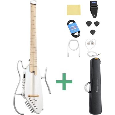 Donner HUSH-I PRO silent gitarr vit Donner HUSH-I PRO silent gitarr vit