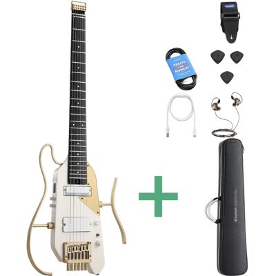 Donner HUSH-X PRO silent el-gitarr white-luxe Donner HUSH-X PRO silent el-gitarr white-luxe