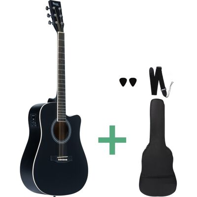 Sant Guitars AC-86EQ SBK westerngitarr satin black Sant Guitars AC-86EQ SBK westerngitarr satin black