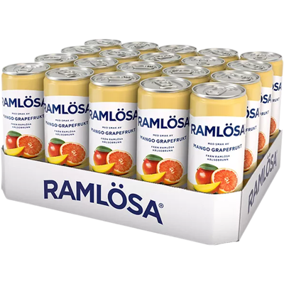 Ramlösa Mango Grapefrukt 33cl X 20st Ramlösa Mango Grapefrukt 33cl X 20st