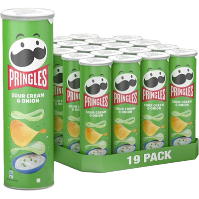 Pringles - Sour Cream & Onion - 165 g - 19 stycken - Chips Pringles - Sour Cream & Onion - 165 g - 19 stycken - Chips