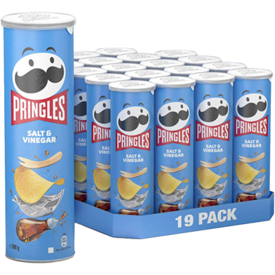 Pringles Salt & Vinegar 19st 165g Pringles Salt & Vinegar 19st 165g