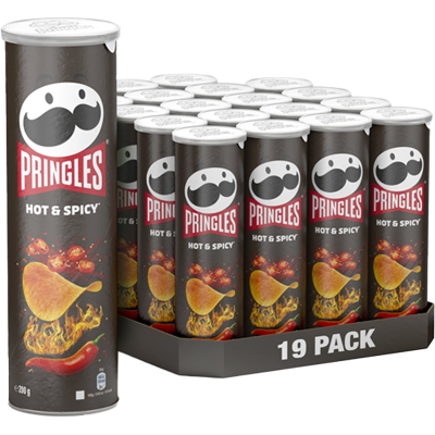 Pringles - Chips Hot & Spicy 165 g - 19 st - Snack Pringles - Chips Hot & Spicy 165 g - 19 st - Snack