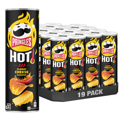 Pringles Hot Flamin Cheese 19st X 160g Pringles Hot Flamin Cheese 19st X 160g