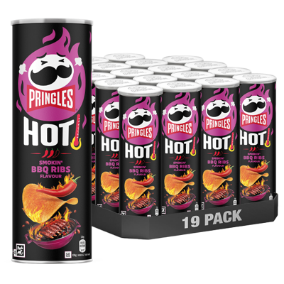 Pringles Hot Bbq Ribs 19st X 160g Pringles Hot Bbq Ribs 19st X 160g