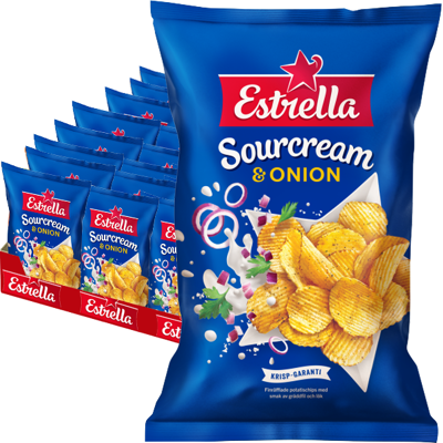 Estrella Sourcream & Onion 40g - 27st Estrella Sourcream & Onion 40g - 27st