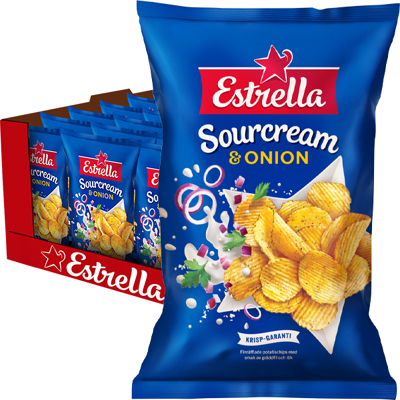 Estrella Sourcream & Onion 175g X 21st Estrella Sourcream & Onion 175g X 21st
