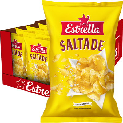 Estrella Saltade Potatischips 175g X18st Estrella Saltade Potatischips 175g X18st