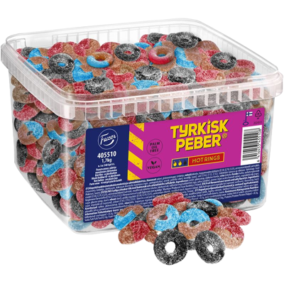 Tyrkisk Peber Hot Rings 1.7kg Tyrkisk Peber Hot Rings 1.7kg
