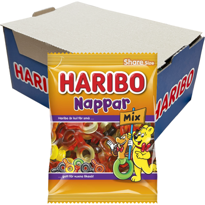 Haribo Nappar Mix 170g X 16st Haribo Nappar Mix 170g X 16st
