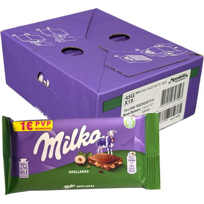 Milka Hasselnöt 45g X 19 Milka Hasselnöt 45g X 19