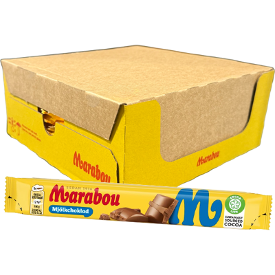 Marabou Mjölkchoklad Bar 43g X 36st Marabou Mjölkchoklad Bar 43g X 36st