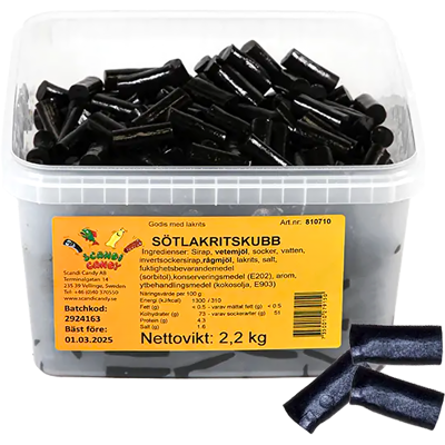 Scandi Candy Sötlakritskubb 2,2kg Scandi Candy Sötlakritskubb 2,2kg