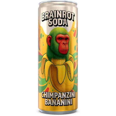 Brainrot Soda Chimpansini Bananini 250ml Brainrot Soda Chimpansini Bananini 250ml
