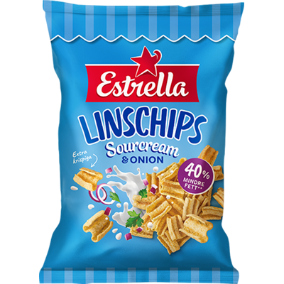 Estrella Linschips Sourcream & Onion 90g Estrella Linschips Sourcream & Onion 90g