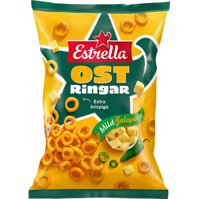 Estrella Ostringar Mild Jalapeno 200g Estrella Ostringar Mild Jalapeno 200g