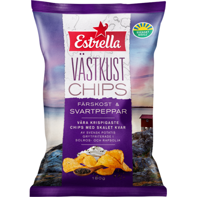 Estrella Västkust Färskost & Peppar 180g Estrella Västkust Färskost & Peppar 180g