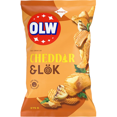 Olw Cheddar & Lök 275g Olw Cheddar & Lök 275g