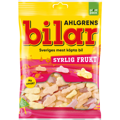 Ahlgrens Bilar Syrlig Frukt 100g Ahlgrens Bilar Syrlig Frukt 100g