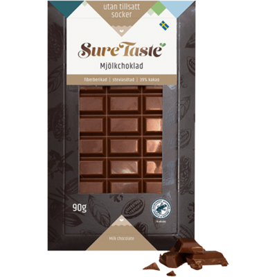 Sure Taste Chokladkaka Mjölkchoklad 90g Sure Taste Chokladkaka Mjölkchoklad 90g