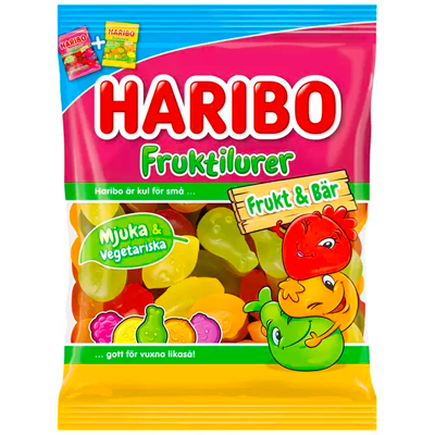 Haribo Fruktilurer Frukt & Bär 80g Haribo Fruktilurer Frukt & Bär 80g